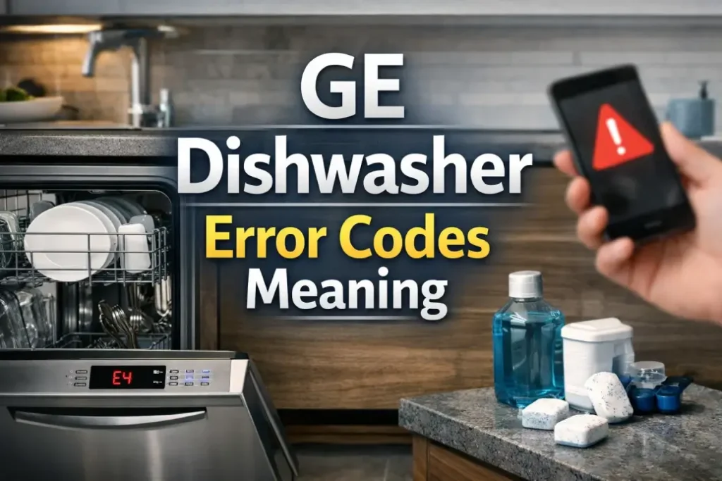 GE dishwasher error codes